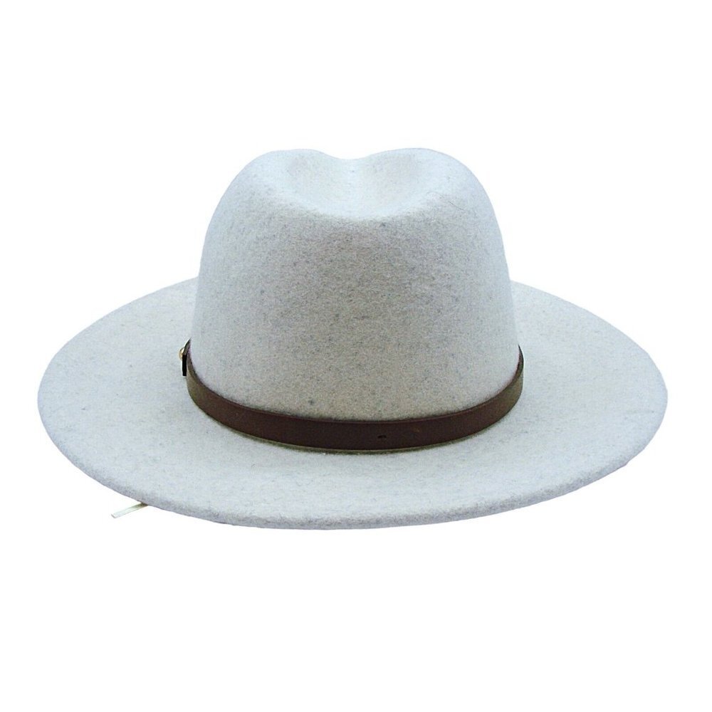 NEW Free People Wool Fedora Wyeth Rodeo Hat Off White One Size Western Boho NWT - Picture 6 of 13